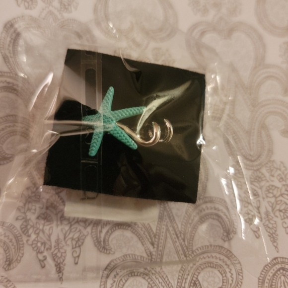 Paparazzi Blue and Silver Starfish Jewelry Wish Upon A STARFISH Blue Ring Teal - Picture 3 of 3